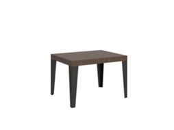 Mesa de Jantar Extensível 70X110/194 Cm Flame Nogueira Quadro Antracite