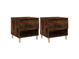 Bedside Table, Bedside Tables Vidaxl Marrom Madeira Processada (n/a)