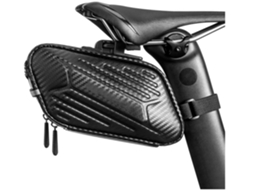 Bolsa Armazenamento Selim Bicicleta À Prova D'água Assento Rígida Montanha 1,5 L Preta