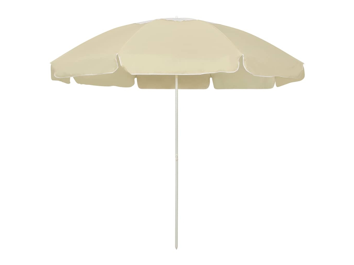 Vidaxl Guarda-sol De Praia 240 Cm Amarelo Areia