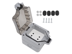 Tomada E Interruptor Laxiscreed Ip66 10a Resistente À Água E Poeira, Superfície Montada, Certificada Ce
