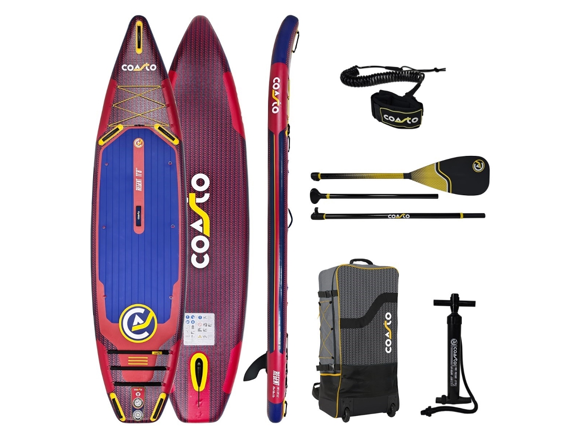 Coasto Regent Odyssey 11'8 Premium – Sup Touring Insuflável - 355x86x15 Cm - Máx. 165 Kg - Remo Híbrido Em Carbono - Performance