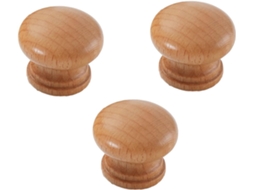 Conjunto De 3 Puxadores Madeira Maciça Para Armários Cozinha, Gavetas E Cômodas Acessórios Para Armários, Incluindo