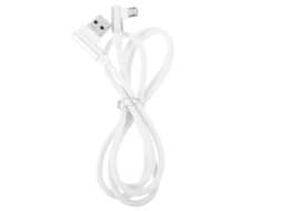Cabo Usb Micro Ângulo Direito 1m 2.4a 90 Graus Carregamento Android Branco