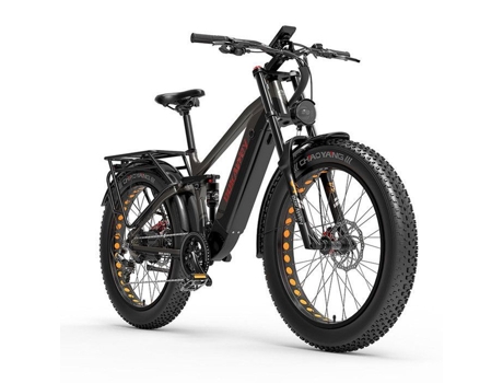 Bicicleta Elétrica Dukawey Silvertip8 Bateria 52v 20ah Motor 1000w Fat Bike Cinza