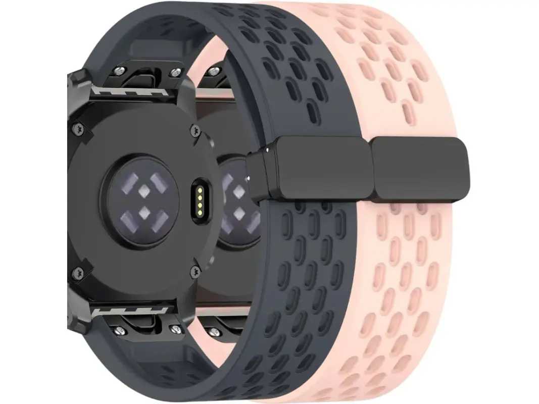 Pacote de 2 pulseiras Snapflow da Szsmart para Garmin Fenix 7s Pro cinza e rosa