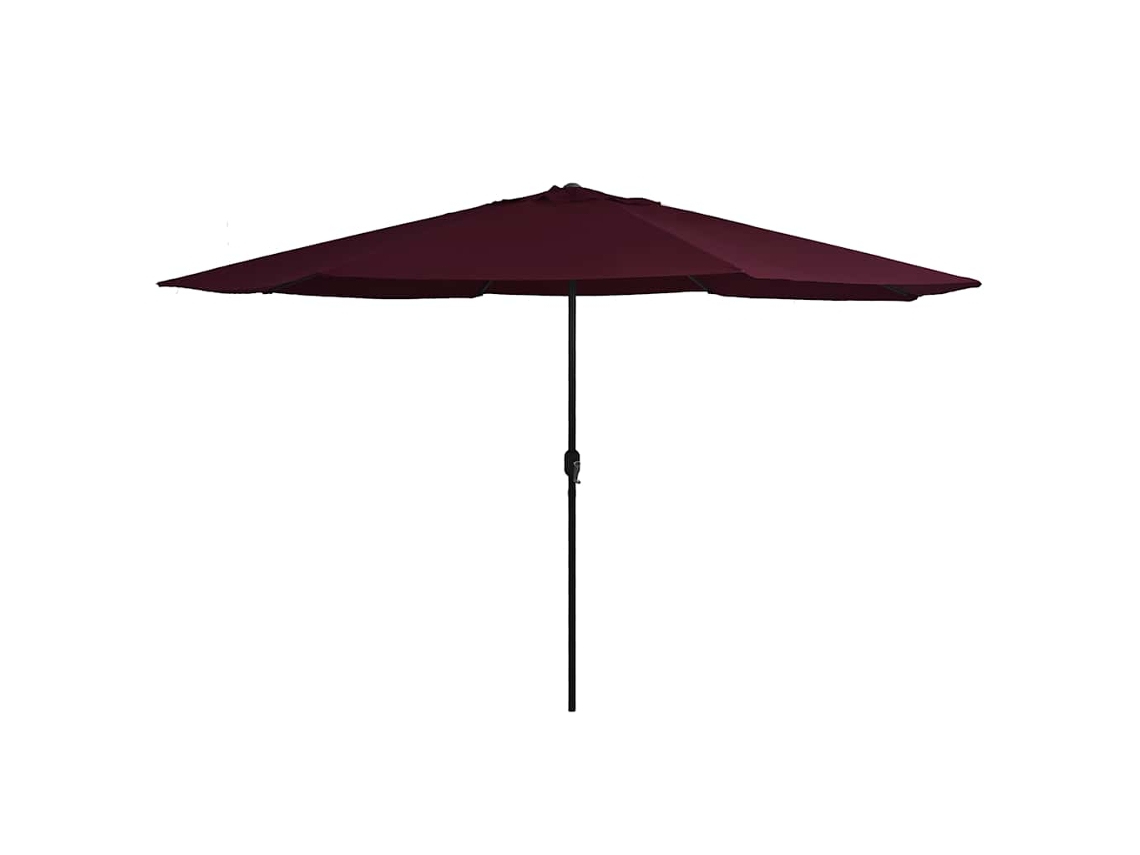 Vidaxl Guarda-sol De Jardim Com Poste De Metal 390 Cm Bordô