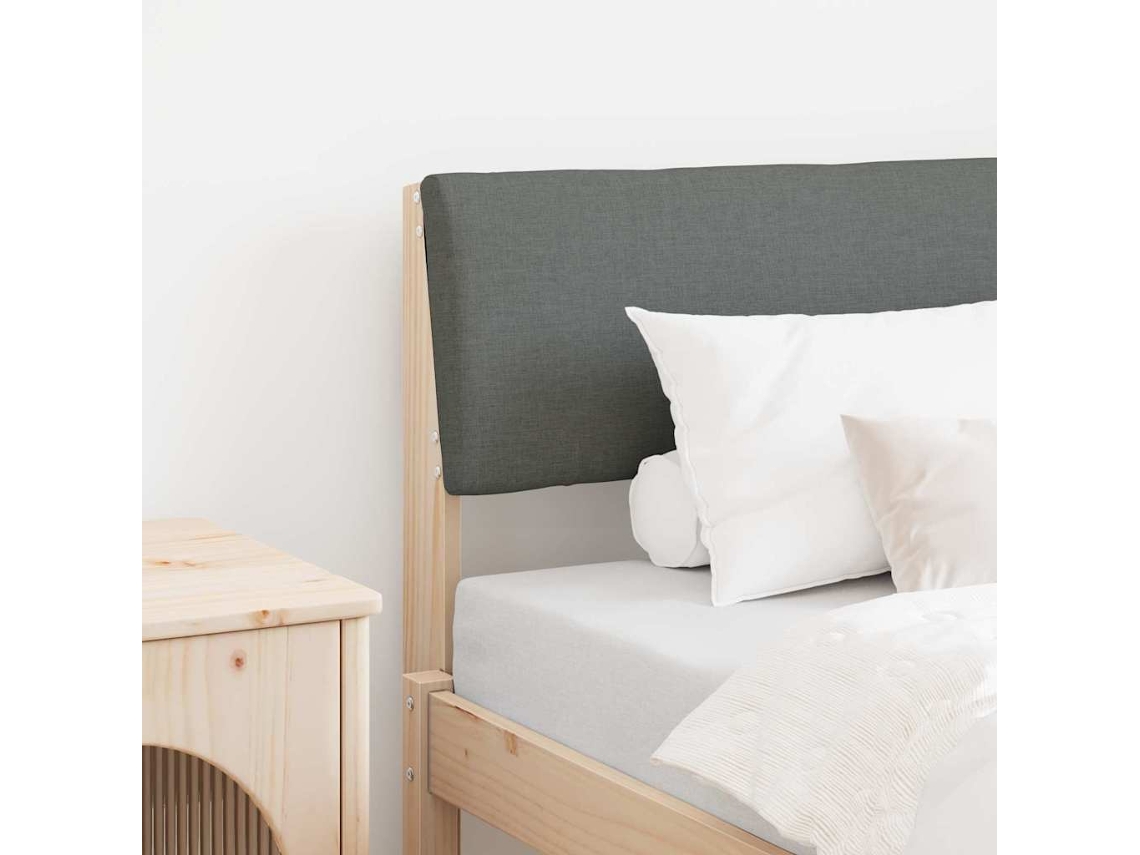 Vidaxl Cabeceira Estofada Cinza Escuro 80 Cm