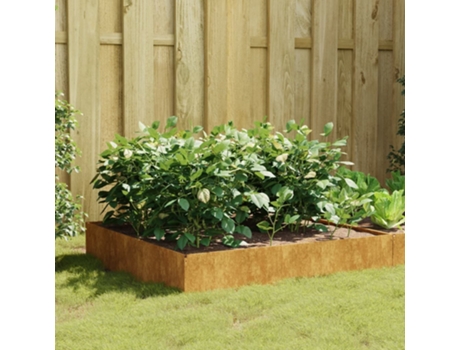 Canteiro Elevado De Jardim 100X100X33.5 cm Aço Corten VIDAXL