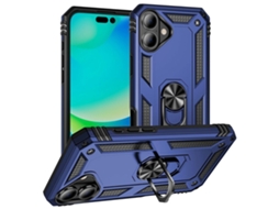 Capa Para Iphone 17 Com Suporte De Anel - Azul