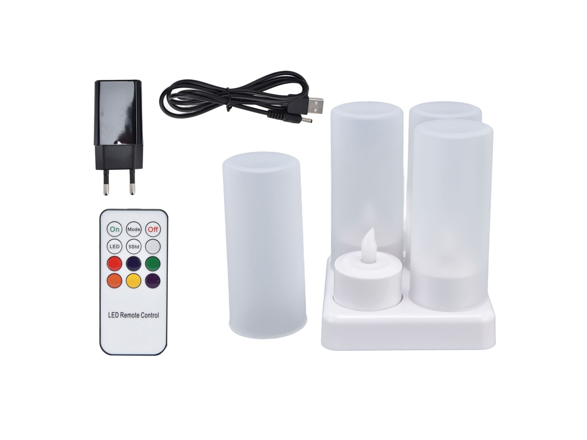 Velas Led Recarregáveis Laxiscreed Com Controle Remoto Para Iluminação Aconchegante