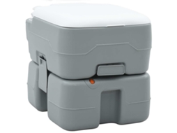 Vidaxl Vaso Sanitário De Camping Cinza E Branco 41,5 X 36,5 X 37,5 Cm