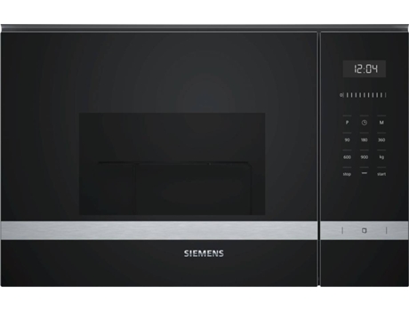 Micro-ondas Encastre SIEMENS BE555LMS0 (25 L - Com Grill - Inox) — 25 L | Com Grill | Interior Aço Inoxidável