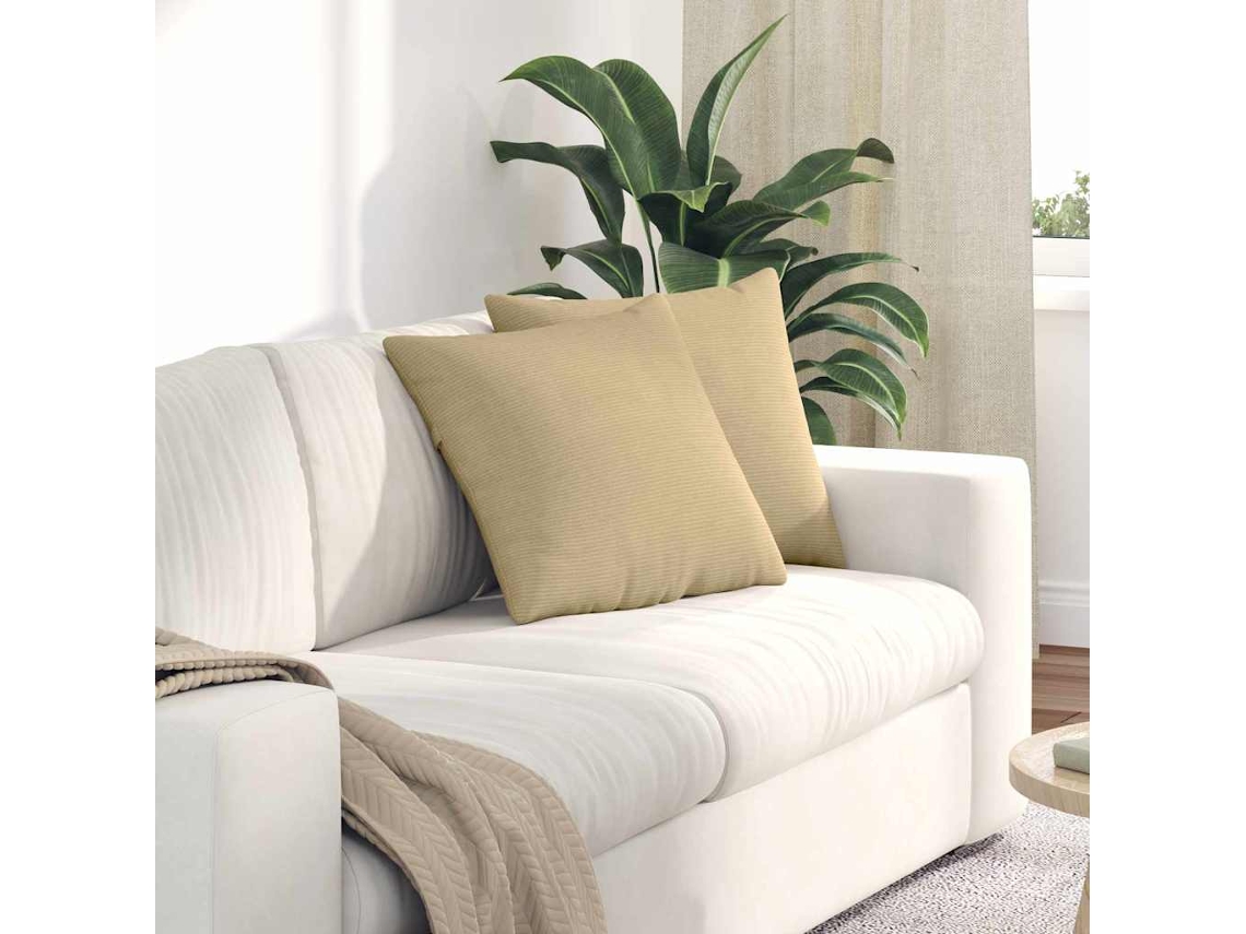 Vidaxl Travesseiros De Sofá 2 Pcs Cinza Verde 45 X 45 Cm