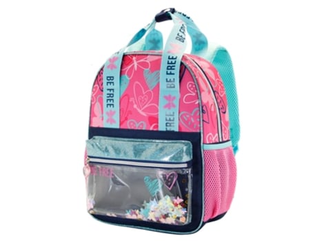 Mochila OH MY POP! Oh My Pop! Be Free Glitter Pequena Rosa