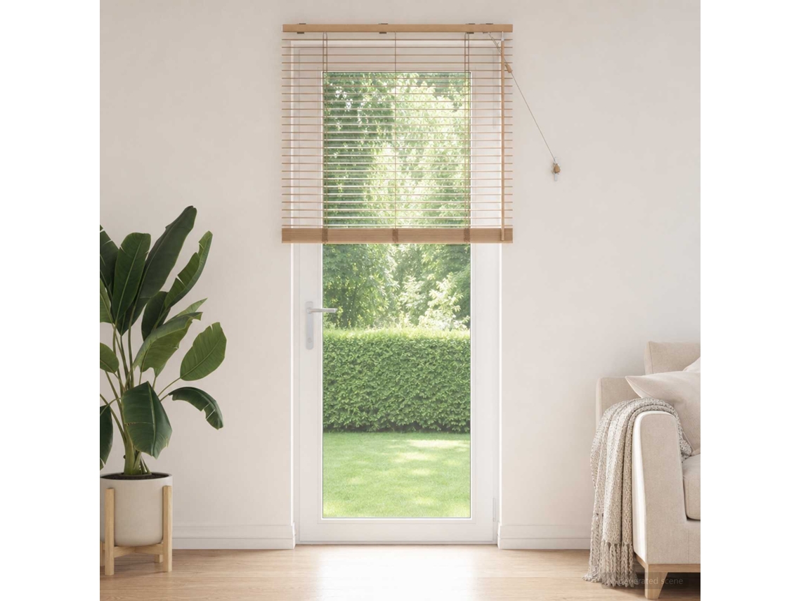 Vidaxl Cortina Veneziana Aparência De Carvalho 85 X 250 Cm 35 Mm