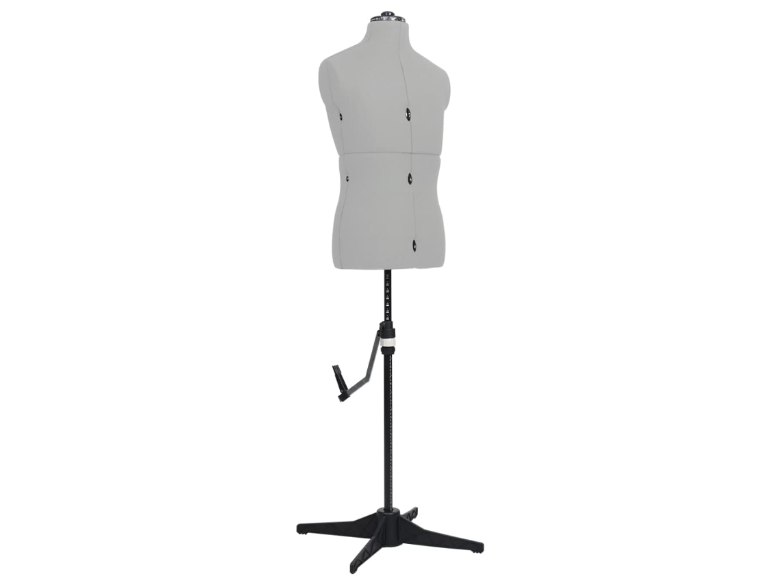 Vidaxl Manequim Masculino Ajustável Tamanho 37-45 Cinzento
