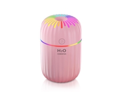 Humidificador TRUMSEN-GM Difusor de Óleo de Aroma Pulverizador de Névoa Fogos de Artifício 300Ml-Rosa