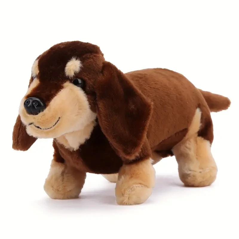 Brinquedo de Pelúcia Realista de Dachshund MDUG (marrom, 25 Cm)