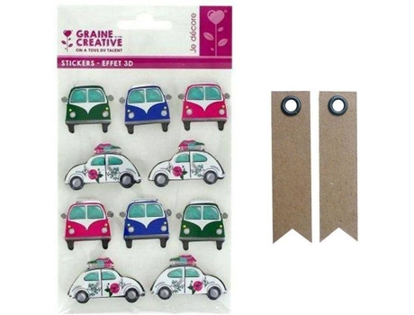Adesivos + Etiquetas GRAINE CRÉATIVE Carros de Férias