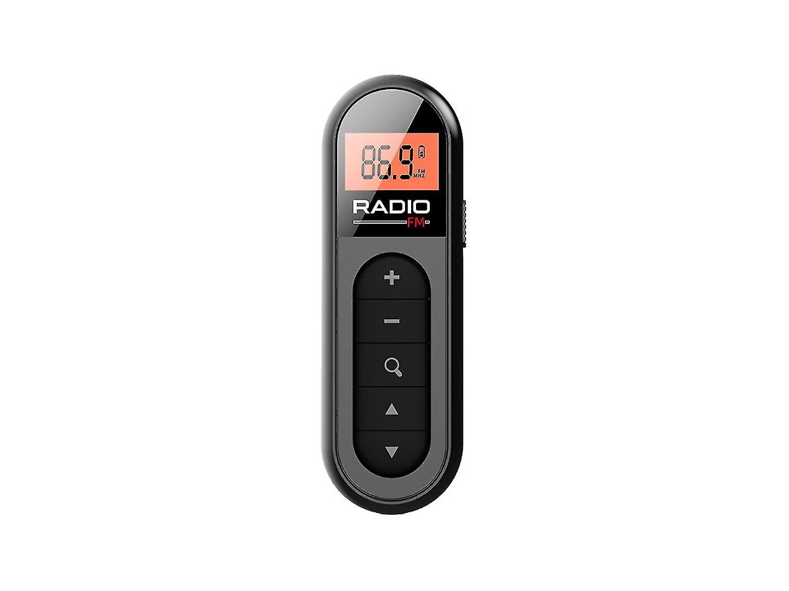 Mini Rádio Fm De Bolso, Portátil, Recarregável, 76 108 Mhz, Com Display Lcd Retroiluminado E Cabo Olysi Shop