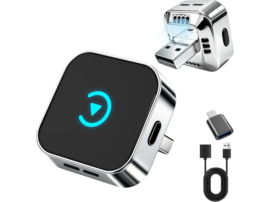 Adaptador Carplay Sem Fio Atualizado Para Iphone E Android (2026)