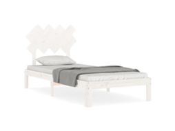 Bed Frame, Bed Frames Vidaxl Branco Madeira De Pinho (90 X 200 Cm)