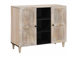 Vidaxl Buffet Branco Descolorido 90 X 33 X 75 Cm