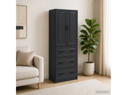 Vidaxl Conjunto De Gabinete 2 Unid. 66 X 34,5 X 87 Cm Preto
