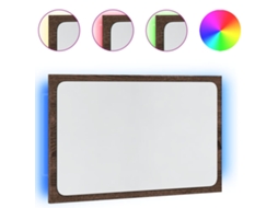 Bathroom Mirror, Bathroom Mirrors Vidaxl Marrom Madeira Processada (n/a)