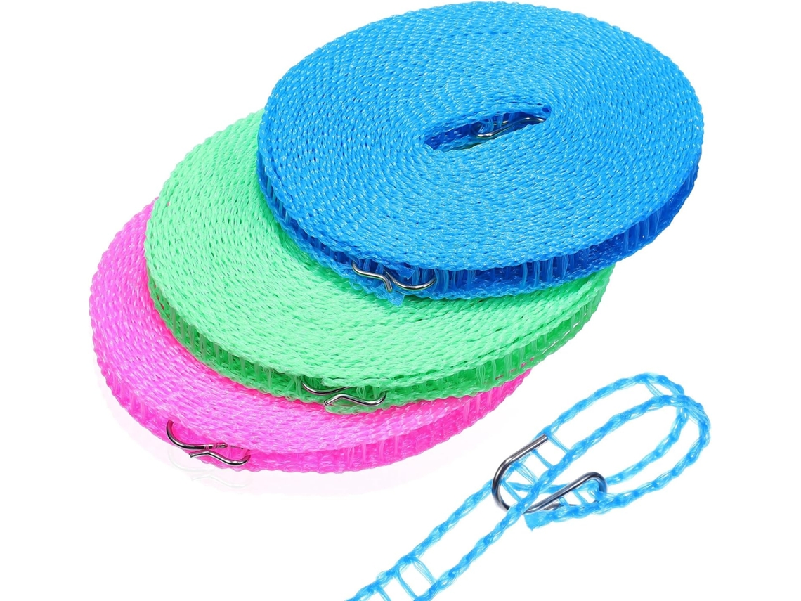 Varal de Roupas Resistente Ao Vento, Pacote com 3 Unidades, Feito Nylon Robusto. Portátil para CHABERLU