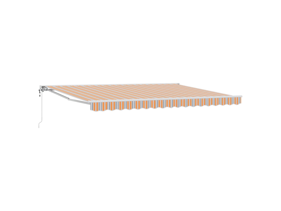 Conjunto 1 Toldo Retrátil Vidaxl Branco Alumínio (5 X 3 M)