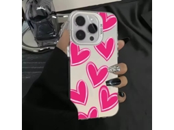 Capa Para Iphone 17 Pro Laser Branca Com Coração 2h289p2