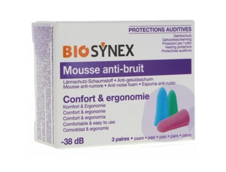 Proteção Auditiva em Espuma 3 Pares BIOSYNEX