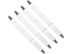 Maca De Lençóis Ajustável (65 Cm A 200 Cm), Suporte De Alça Ajustável (branco, Pacote Com 4)
