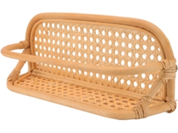 Prateleira De Parede Em Rattan Artesanal, Durável E Natural, Ideal Para Pendurar Em Banheiros, Cozinhas E Salas De Estar
