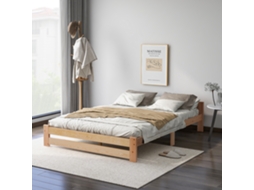 Cama Futon Madeira Maciça Natural 200x140cm