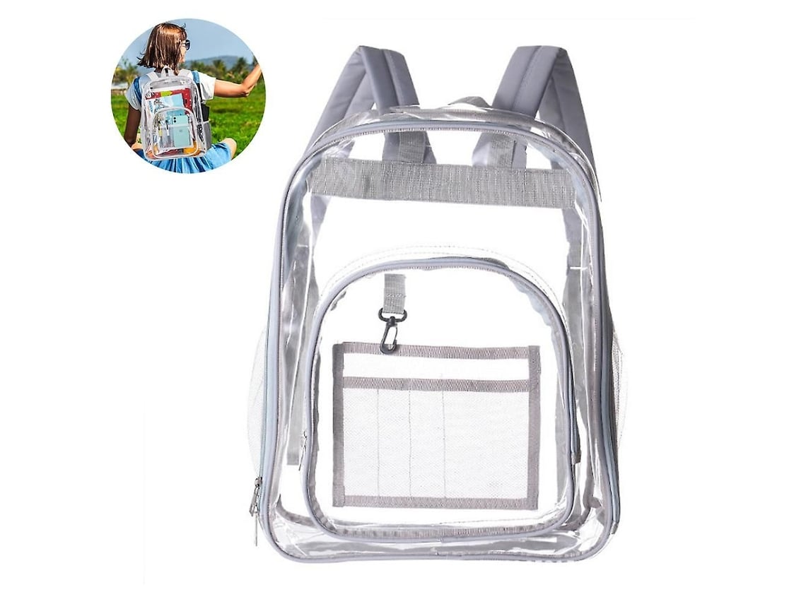 1 Mochila Transparente, Mochila Resistente E Translúcida