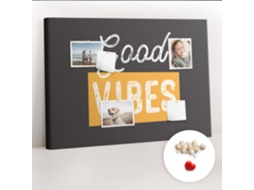 Quadro De Cortiça Com Impressão Citação Motivacional Para A Sala De Estar Espelharte (100x70 Cm)
