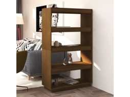 Vidaxl Estante/divisória 80x35x135 Cm Pinho Maciço Castanho Mel