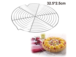 Grelha Redonda Para Bolo E Pão 32,5 Cm, Rede Para Resfriamento Uniforme E Rápido De Bolos E Pães