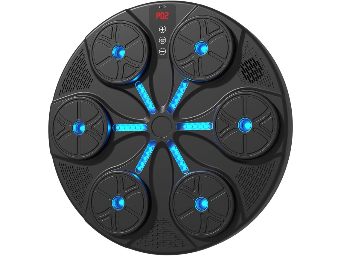 Alvo De Boxe Bluetooth Para Academia Em Casa Luz Led Com 2 Pares De Luvas Para Adultos E Crianças, Máquina De Boxe Musical Para Aquaforge