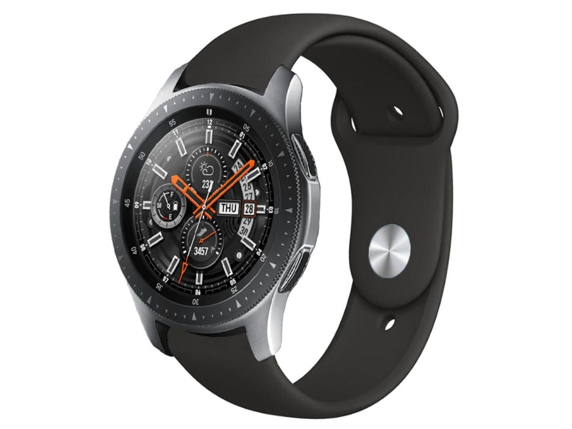 Bracelete Silicone Reversa Preta para Samsung Galaxy Watch 8 / 8 Classic XIAOMOYU