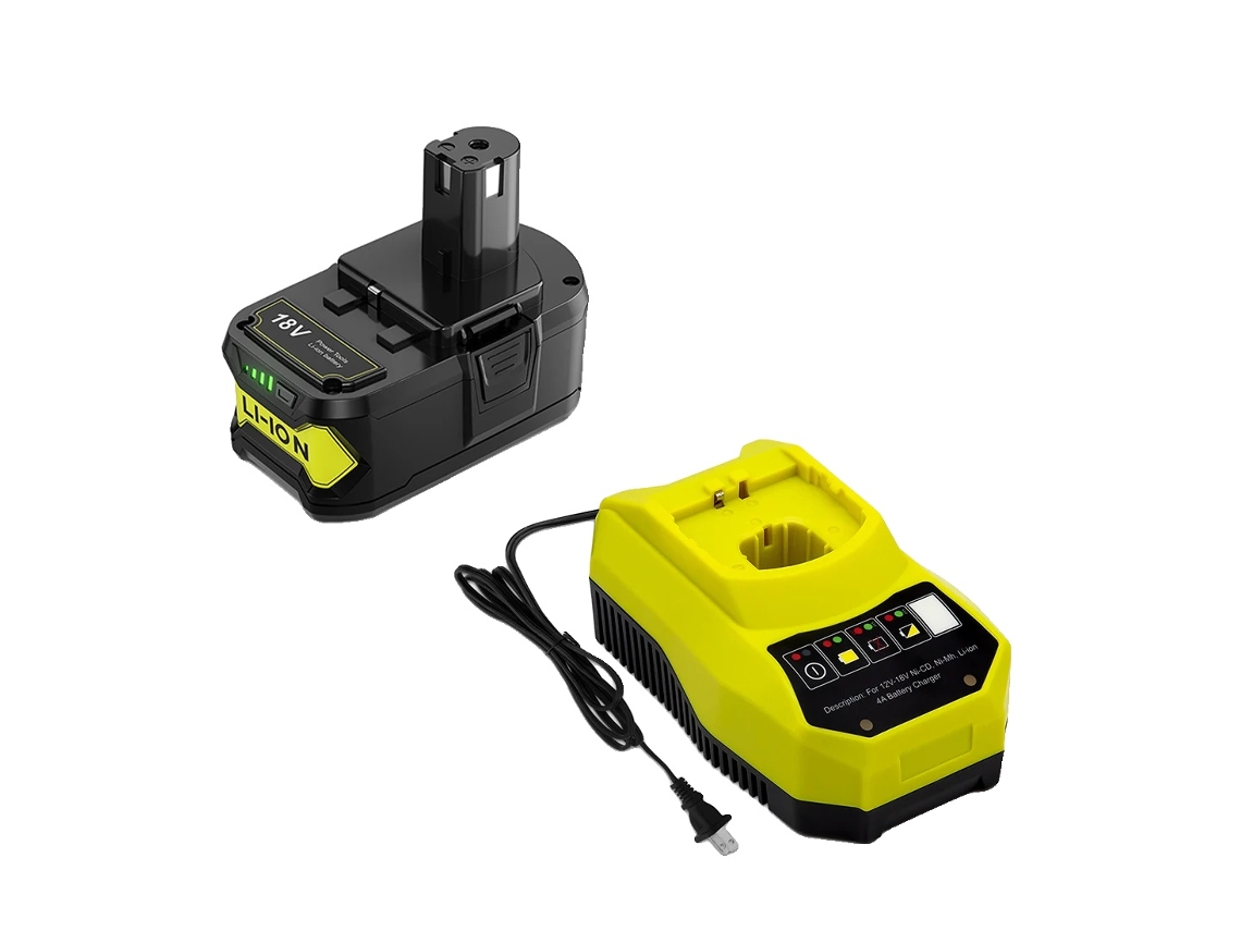 Bateria Substituta, Capacidade De 6000mah, Carregador Duplo Incluído, Compatível Com Ryobi, 1 Bateria 1 Carregador