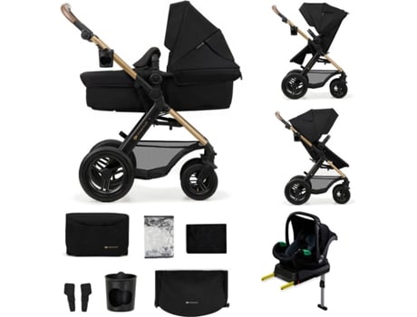 Carrinho de Bebé Multifunções KINDERKRAFT Moov 2 Air 4 em 1 (Preto)