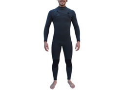 Fato Neoprene Manga Comprida Zip Tórax Surf Ultra Stretch Quick Dry Preto Skynay