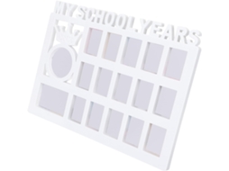Porta Retratos Multifuncional Recordações Escolares 36x25 Branco Resistente Robusto Ideal Decorar Quartos GOKOCO