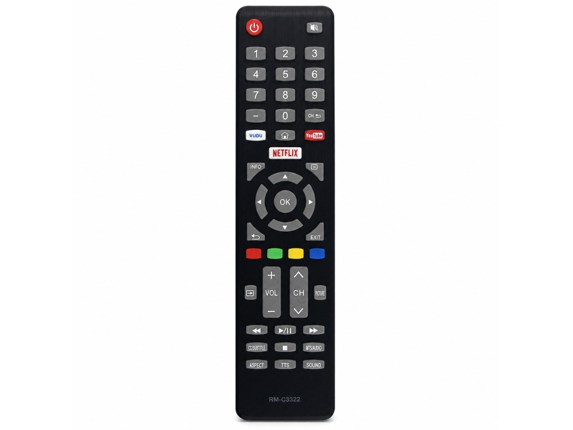 Comando À Distância Para Tv Compatível Com Jvc Rm-c3322 Lt-58ma887, Sem Programação_dae