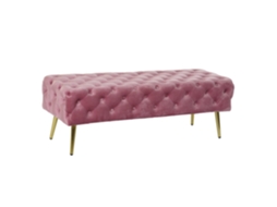 Banco de Veludo Metálico de Poliéster (120x45x40cm) ALEXANDRA HOUSE LIVING