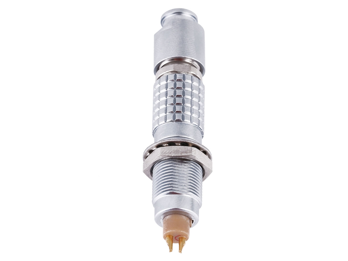 Conector Circular de Aviação Push Pull 2 Pinos Plug Fgg + Socket Egg + Capa Série 1b S/MARCA